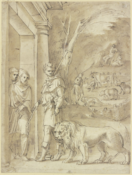 Androcles and the lion van Baldassare Peruzzi