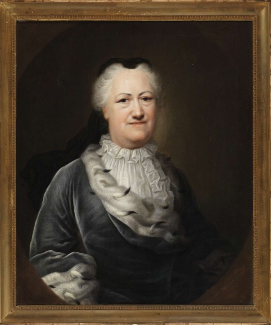 Portrait of Elisabeth Sophie Marie, Princess of Brunswick-Wolfenbüttel (1683-1767) van Balthasar Denner