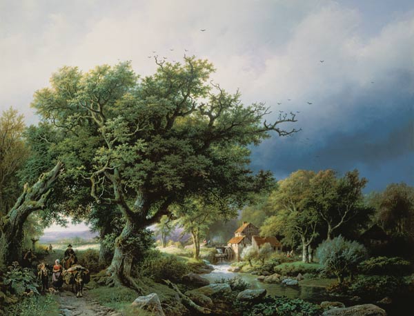 Landschap met molen -  Barend Cornelis. Koekkoek van Barend Cornelisz. Koekkoek