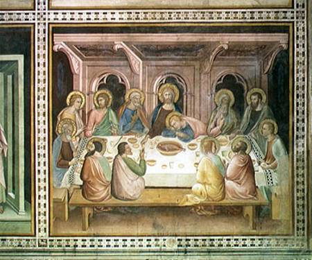 The Last Supper, from a series of Scenes of the New Testament van Barna  da Siena