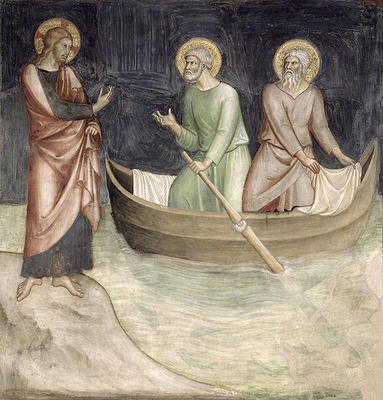 The Calling of St. Peter, from a series of Scenes of the New Testament (fresco) van Barna  da Siena