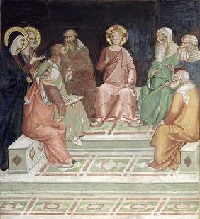 Jesus with the Doctors, from a series of Scenes of the New Testament (fresco)