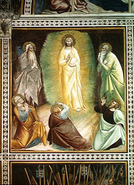 Transfiguration of Christ, from a series of Scenes of the New Testament van Barna  da Siena