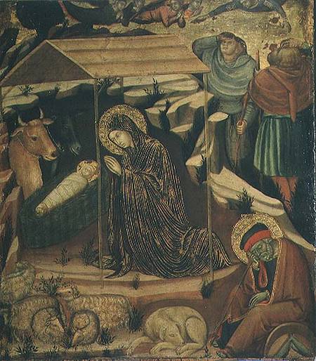 Adoration of the Shepherds van Barnaba da Modena