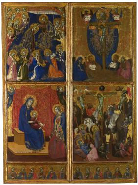 The Coronation of the Virgin. The Trinity. The Virgin and Child with Donors. The Crucifixion. The Tw