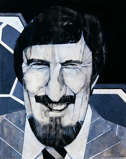 Portrait of Jimmy Hill, illustration for The Listener, 1970s van Barry  Fantoni