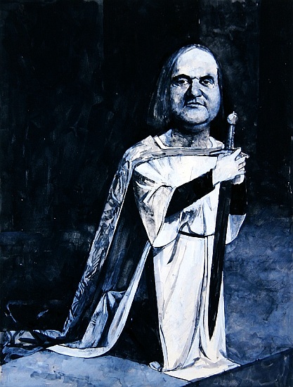 Portrait of Lord Weidenfeld, illustration for Private Eye van Barry  Fantoni