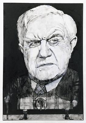 Portrait of Andrew Cruickshank, illustration for The Sunday Times