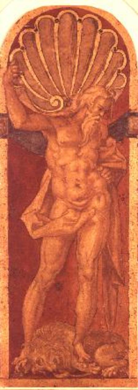 Hercules (pencil) van Bartholomäus Spranger
