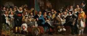 De maaltijd om de vrede van Münster te vieren  - Bartholomeus van der Helst