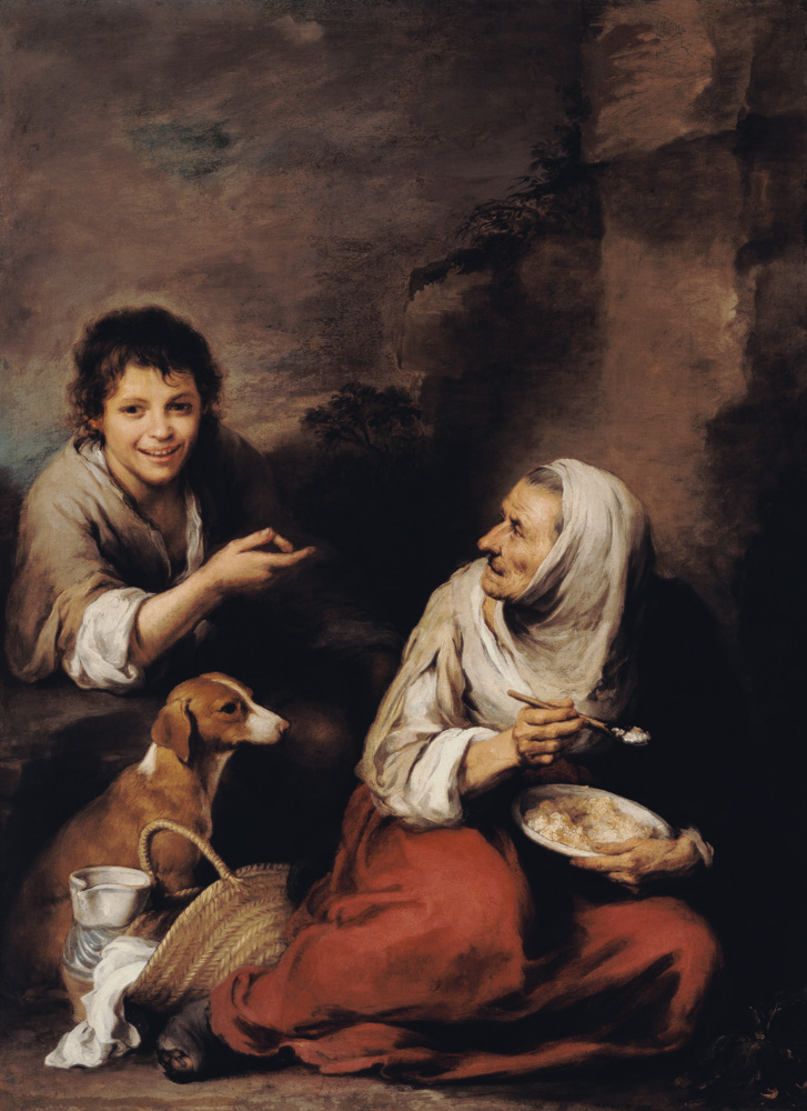Alte Frau und ein Junge van Bartolomé Esteban Perez Murillo