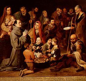 Die Armenspeisung des hl. Diego von Alcala. van Bartolomé Esteban Perez Murillo