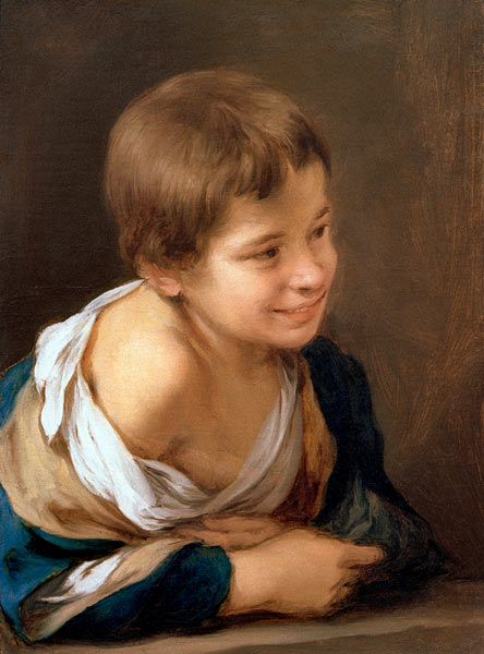 A Peasant Boy Leaning on a Sill van Bartolomé Esteban Perez Murillo