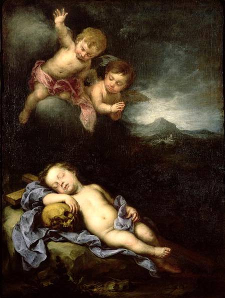 Christ Child with Angels van Bartolomé Esteban Perez Murillo
