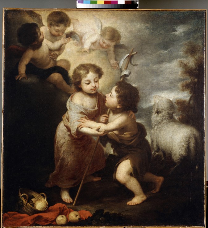 Christ and John the Baptist as Children van Bartolomé Esteban Perez Murillo
