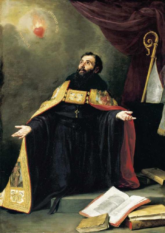 Der Heilige Augustinus in Ekstase. van Bartolomé Esteban Perez Murillo