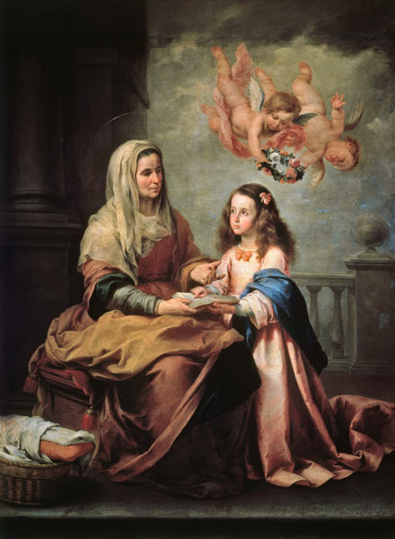 B.E.Murillo, Erziehung Jungfrau Maria van Bartolomé Esteban Perez Murillo
