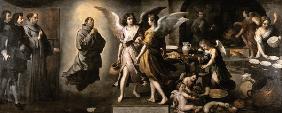 The Angels' Kitchen, 1646 (oil on canvas) van Bartolomé Esteban Perez Murillo