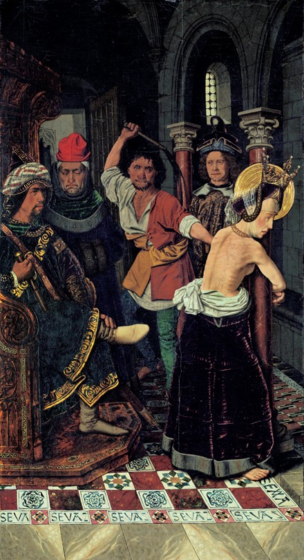 The Flagellation of Saint Engratia van (Bartolome de Cardenas) Bermejo