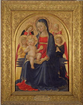 Madonna and Child with Angels, c.1467 (oil on panel) van Bartolomeo Caporali