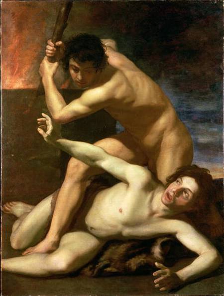 Cain murdering Abel van Bartolomeo Manfredi