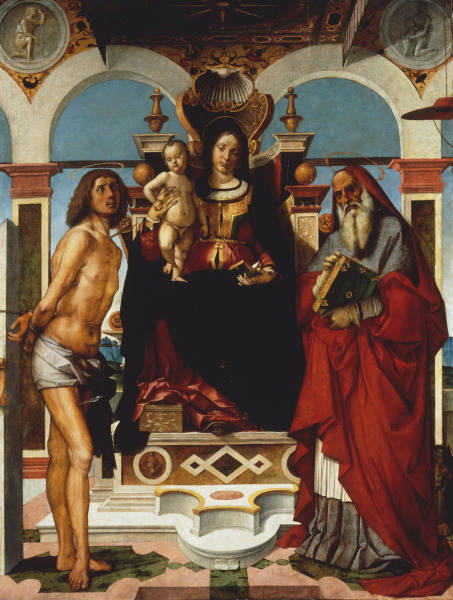 B.Montagna, Maria mit Kind u.Heiligen van Bartolomeo Montagna