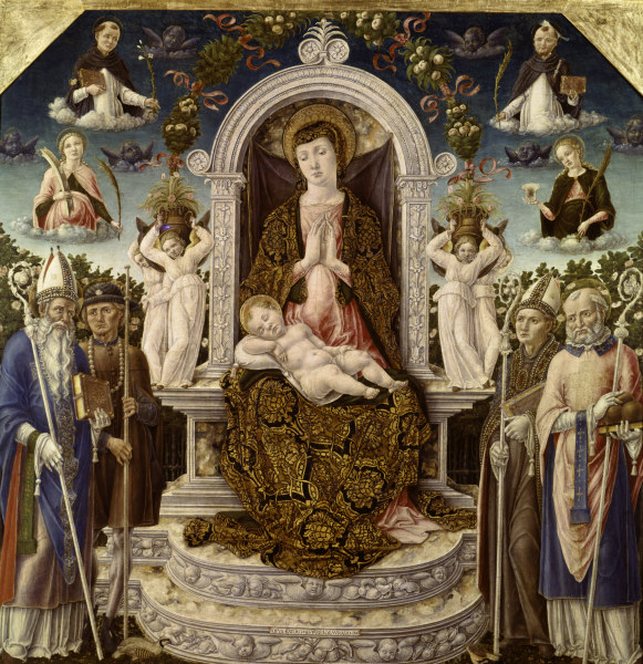 B.Vivarini /Mary w.Child & Saints/ Ptg. van Bartolomeo Vivarini