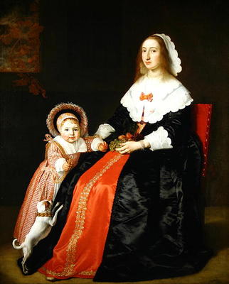 Portrait of a Mother and Child, 1644 (oil on canvas) van Bartolomeus van der Helst