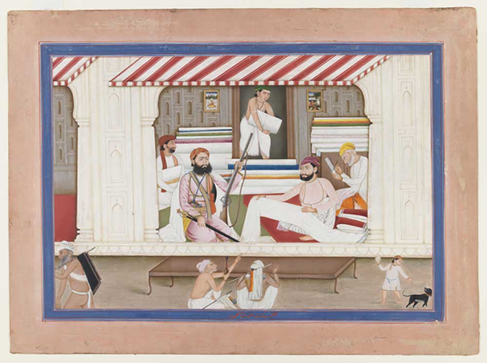 Cloth merchants shop, c.1850 van Basarat