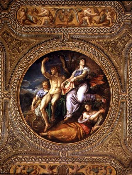 Agriculture, Pomona, Ceres and Neptune, from the ceiling of the library van Battista Franco