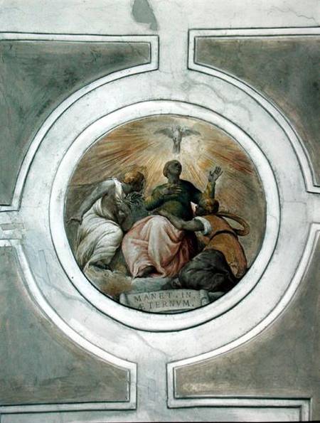 Representation of one of the Virtues, detail from the ceiling of the Grimani Chapel van Battista Franco