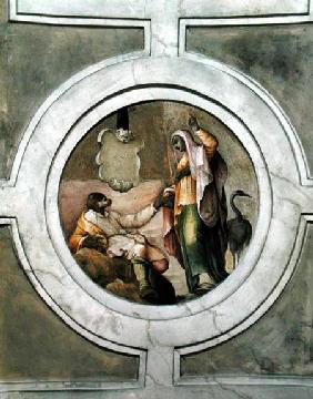 Representation of one of the Virtues, from the ceiling of the Grimani Chapel