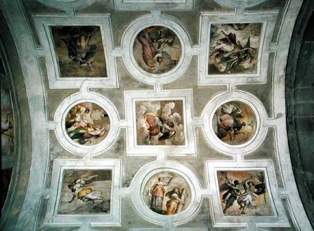 View of the Vault, from the ceiling of the Grimani Chapel van Battista Franco