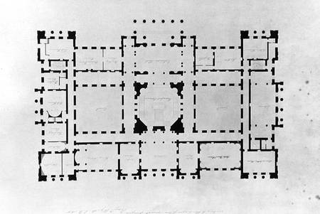 Plan of the principal floor van Benjamin Dean Wyatt