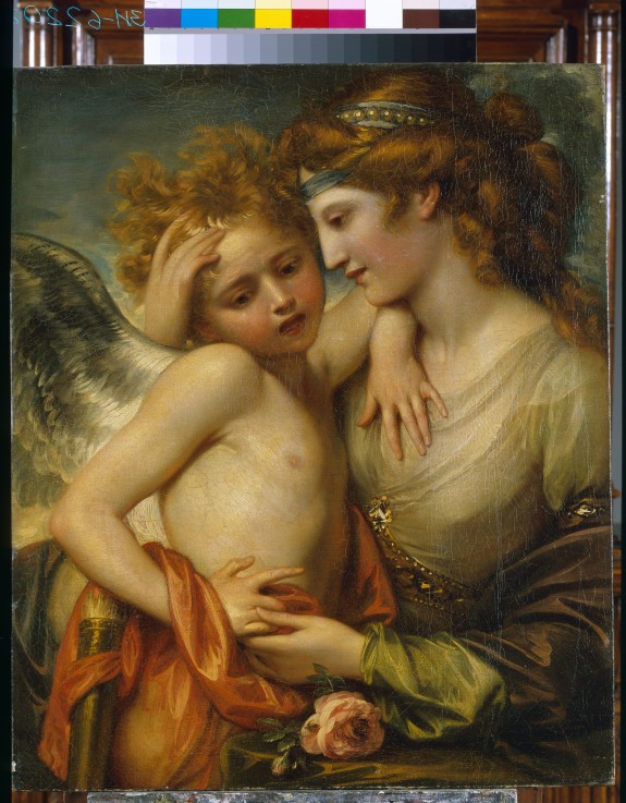 Venus Consoling Cupid Stung by a Bee van Benjamin West