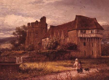 Stokesay Castle, Shropshire van Benjamin Williams Leader