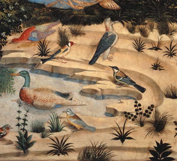 Landscape with birds van Benozzo Gozzoli