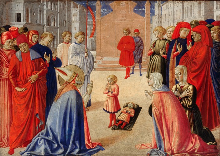 Saint Zenobius raises a boy from the dead van Benozzo Gozzoli