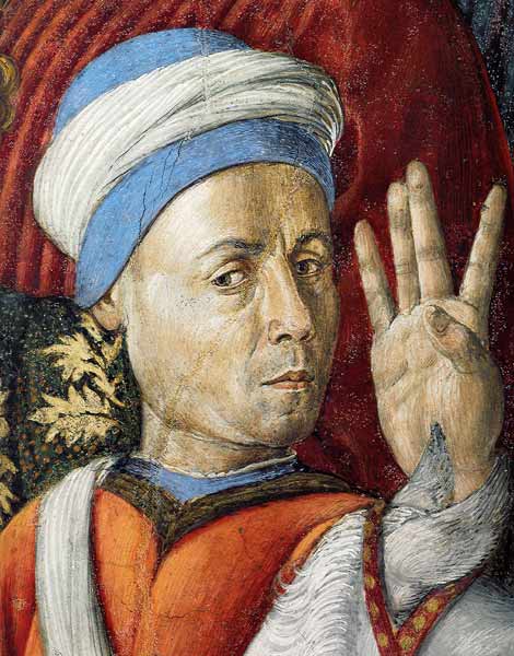Self Portrait (Detail of the Fresco from the Magi Chapel of the Palazzo Medici Riccardi) van Benozzo Gozzoli