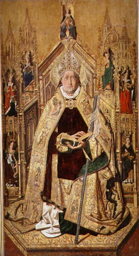 St. Dominic enthroned as Abbot of Silos van Bermejo