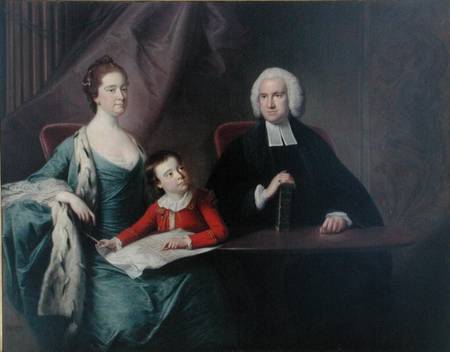 Portrait of Rev. John Fountayne (1741-1802) of Melton-on-the-Hill, his Wife, Ann and their Son, Thom van Bernard Downes