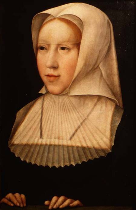 Portrait of Margaret of Austria (1480-1530) van Bernard van Orley