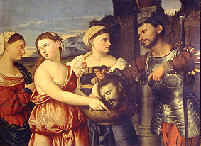 Salomé mit dem Haupt des Täufers. van Bernardino Licinio