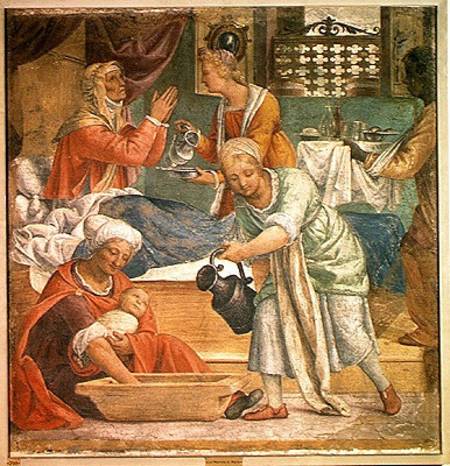 The Birth of the Virgin van Bernardino Luini