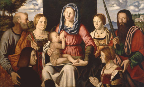 B.Luini, Maria mit Kind, Hlg.u.Stiftern van Bernardino Luini