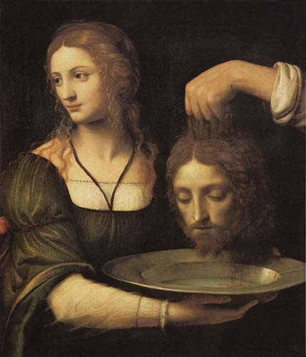 Salome empfängt das Haupt Johannes des Täufers. van Bernardino Luini