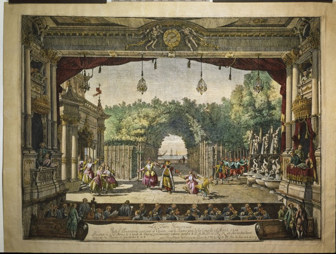 Ballet "Le Turc Généreux" in the Vienna Burgtheater van Bernardo Bellotto