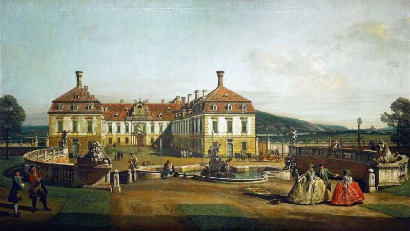 Das kaiserliche Lustschloß Schloßhof, Ehrenhofseite van Bernardo Bellotto