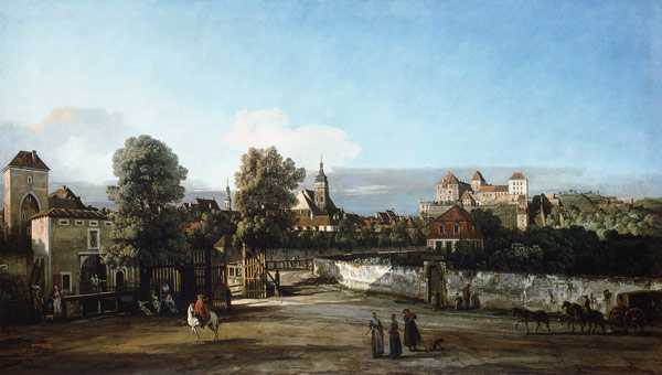 Pirna von der Westseite mit dem Dohnaischen Tor van Bernardo Bellotto