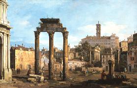 Rom: Das Forum mit dem Tempel von Kastor und Pollux.